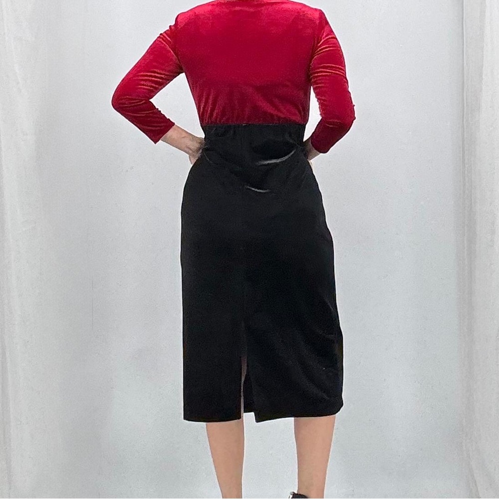 Walt Disney World Vintage 90’s Minnie Mouse Velvet Pin Up Girl Rockabilly Dress - Picture 6 of 16